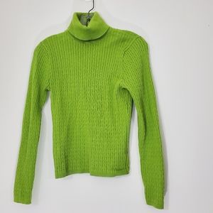 Wainscott Green Knit Turtleneck, Size Medium